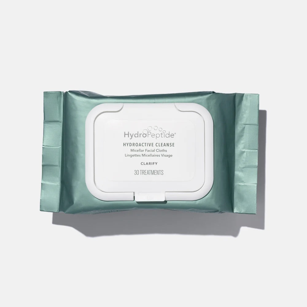 HYDROPEPTIDE Hydroactive Cleanse Antioxidant Anti Age Micellar Cleansing Cloth