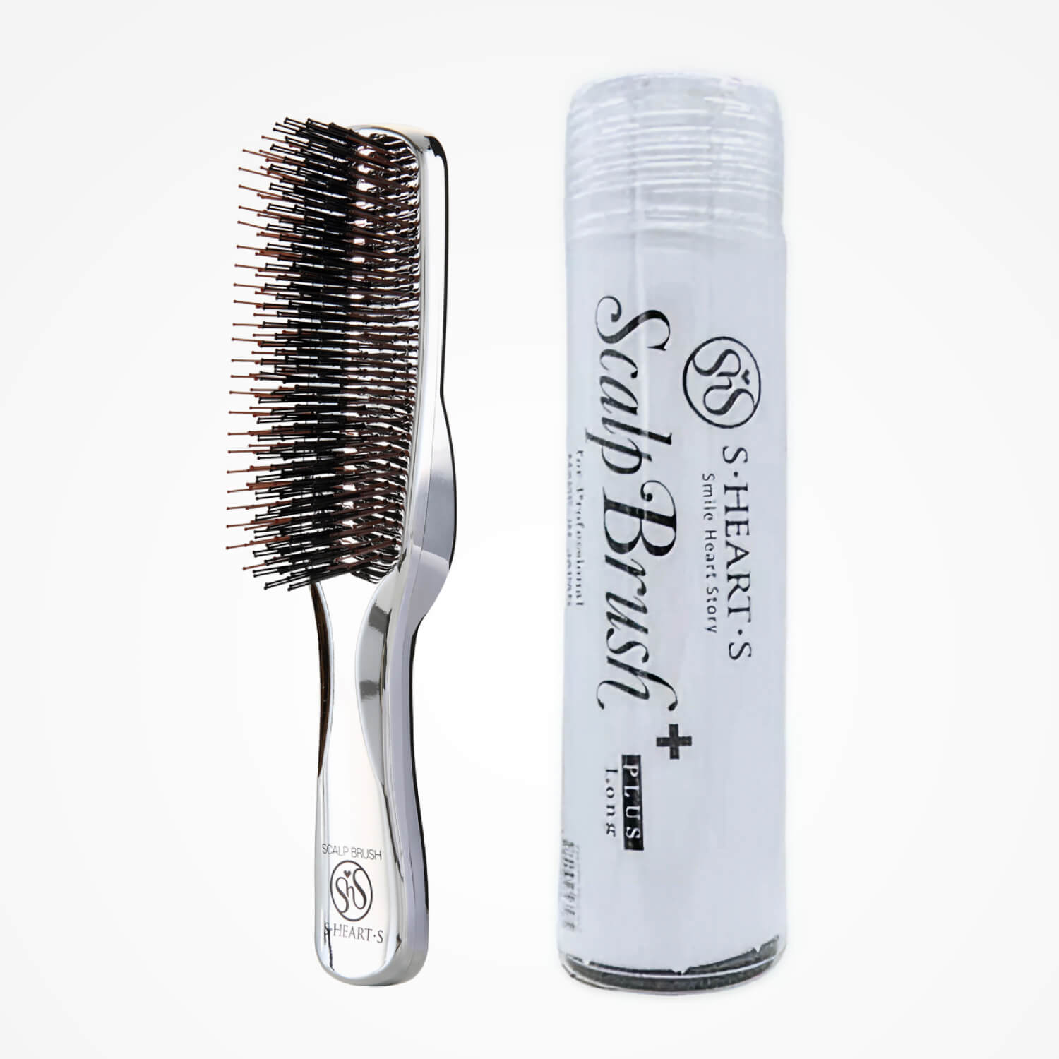 S-HEART-S Scalp Brush World Premium Long Silver - Shop online now