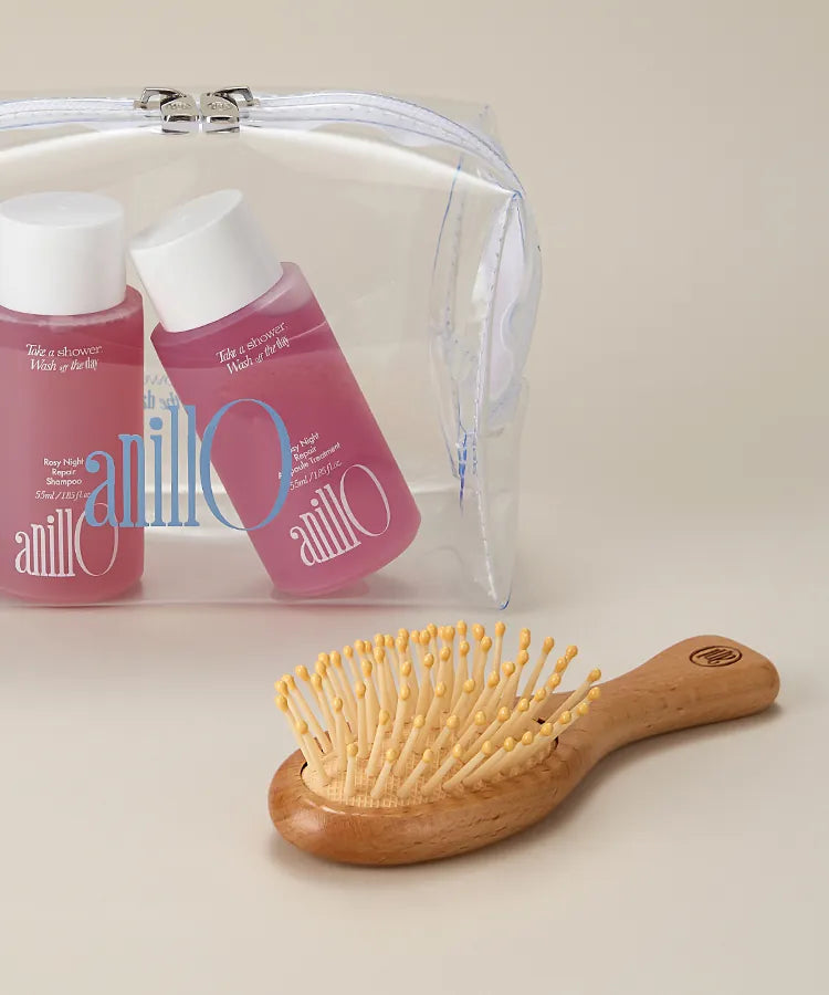 anillO Rosy Night Hair & Brush Set